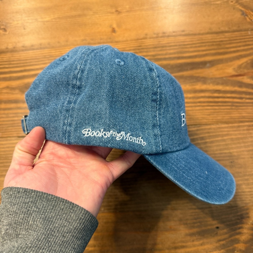 RARE 🔥 Book Person Embroidered Denim Cap Hat Book of the Month Brand New - Picture 2 of 6